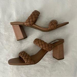 NEW Dolce Vita Braided Croc Tan Heels 9